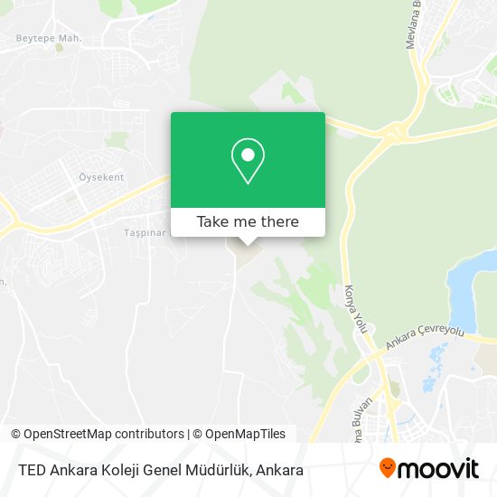 TED Ankara Koleji Genel Müdürlük map
