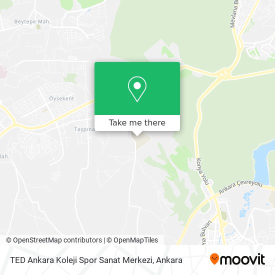 TED Ankara Koleji Spor Sanat Merkezi map