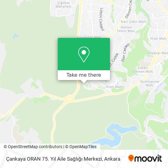Çankaya ORAN 75. Yıl Aile Sağlığı Merkezi map