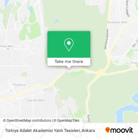 Türkiye Adalet Akademisi Yatılı Tesisleri map
