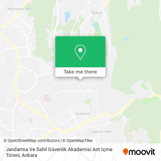 Jandarma Ve Sahil Güvenlik Akademisi  Ant Içme Töreni map