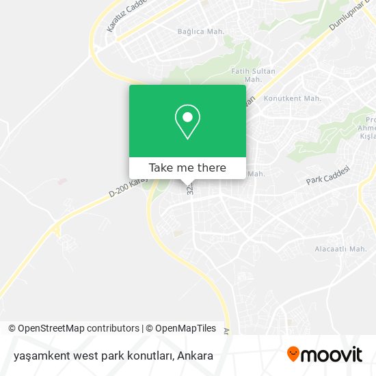 yaşamkent west park konutları map