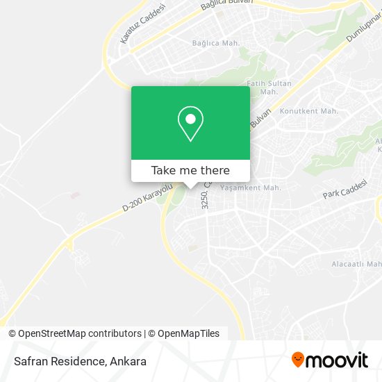 how to get to safran residence in yenimahalle by bus or subway
