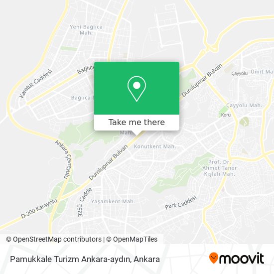 Pamukkale Turizm Ankara-aydın map