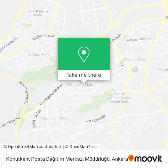 Konutkent Posta Dağıtım Merkezi Müdürlüğü map