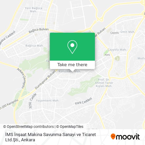 İMS İnşaat Makina Savunma Sanayi ve Ticaret Ltd.Şti. map