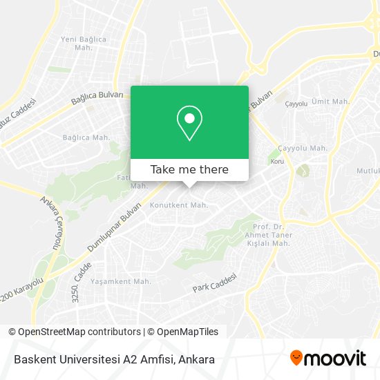 Baskent Universitesi A2 Amfisi map