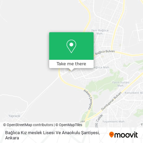 Bağlıca Kız meslek Lisesi Ve Anaokulu Şantiyesi map