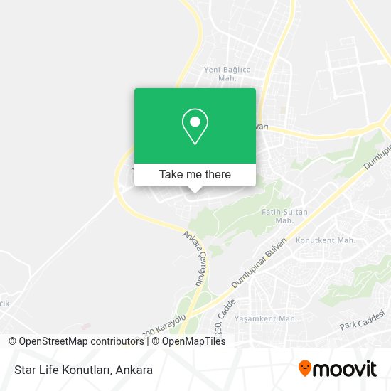 how to get to star life konutlari in ankara by bus or subway