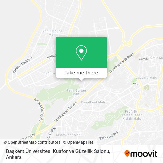 Başkent Üniversitesi Kuaför ve Güzellik Salonu map