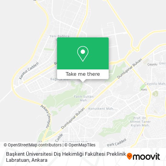 Başkent Üniversitesi Diş Hekimliği Fakültesi Preklinik Labratuarı map