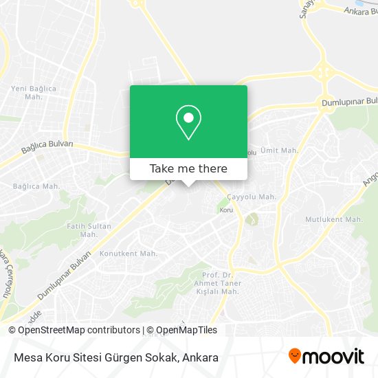 Mesa Koru Sitesi Gürgen Sokak map