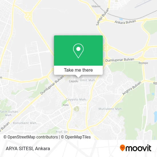 ARYA SITESI map