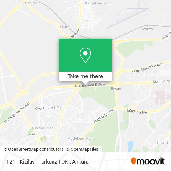 121 - Kizilay - Turkuaz TOKI map