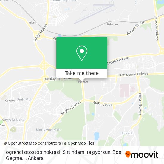 ogrenci otostop noktasi. Sırtındamı taşıyorsun, Boş Geçme... map