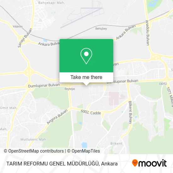 TARIM REFORMU GENEL MÜDÜRLÜĞÜ map