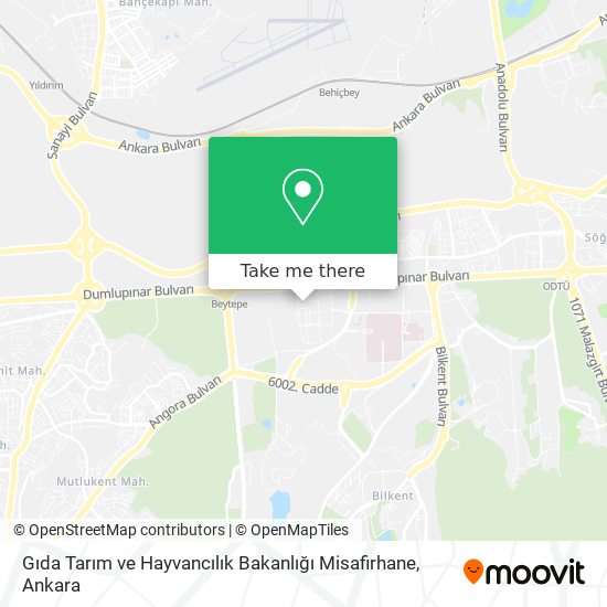 Gıda Tarım ve Hayvancılık Bakanlığı Misafirhane map