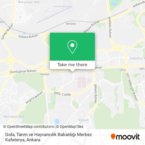 Gıda, Tarım ve Hayvancılık Bakanlığı Merkez Kafeterya map