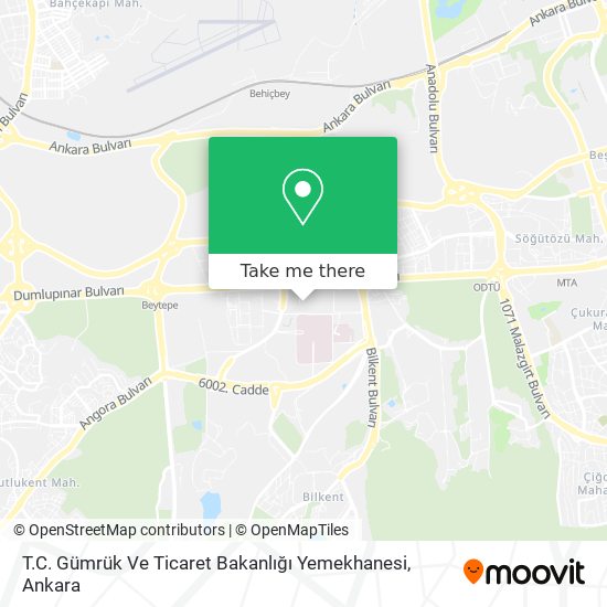 T.C. Gümrük Ve Ticaret Bakanlığı Yemekhanesi map