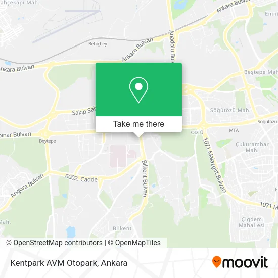 Kentpark AVM Otopark map