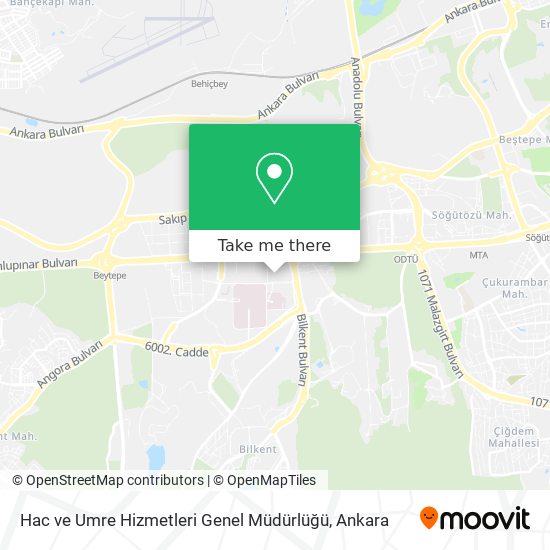 Hac ve Umre Hizmetleri Genel Müdürlüğü map