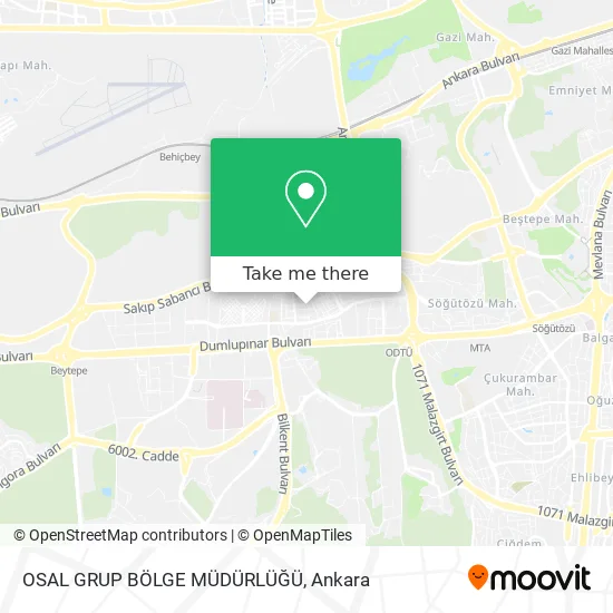 OSAL GRUP BÖLGE MÜDÜRLÜĞÜ map