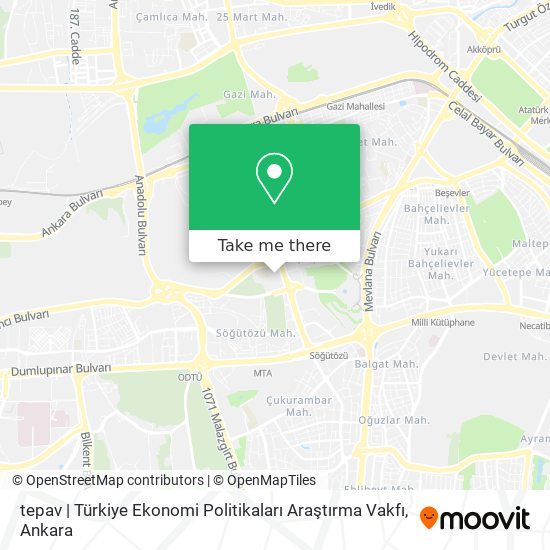 tepav | Türkiye Ekonomi Politikaları Araştırma Vakfı map