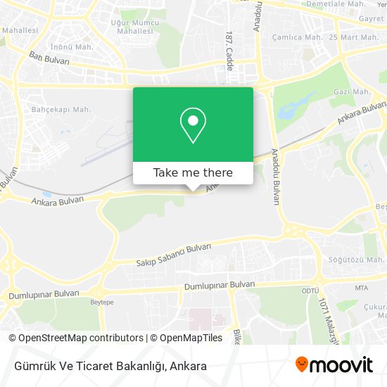 Gümrük Ve Ticaret Bakanlığı map