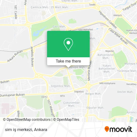 sim iş merkezi map