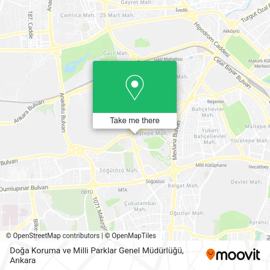 Doğa Koruma ve Milli Parklar Genel Müdürlüğü map