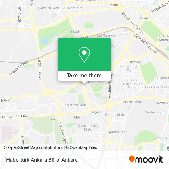 Habertürk Ankara Büro map