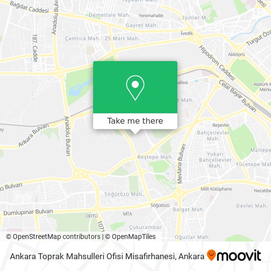 Ankara Toprak Mahsulleri Ofisi Misafirhanesi map