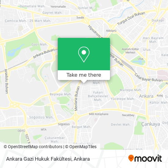 Ankara Gazi Hukuk Fakültesi map