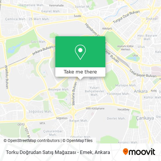 Torku Doğrudan Satış Mağazası - Emek map