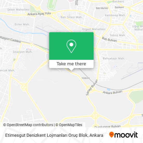 Etimesgut Denizkent Lojmanları Oruç Blok map