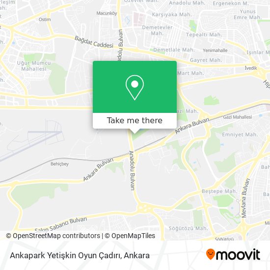 Ankapark Yetişkin Oyun Çadırı map