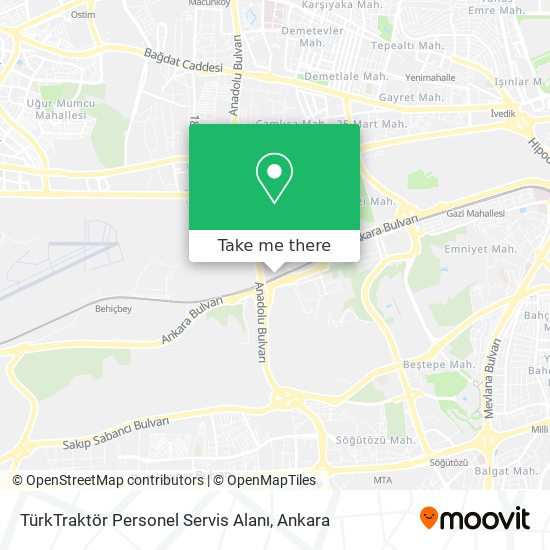 TürkTraktör Personel Servis Alanı map