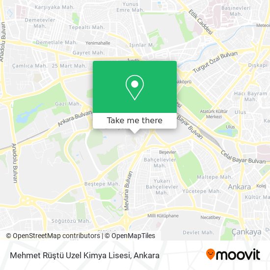 Mehmet Rüştü Uzel Kimya Lisesi map