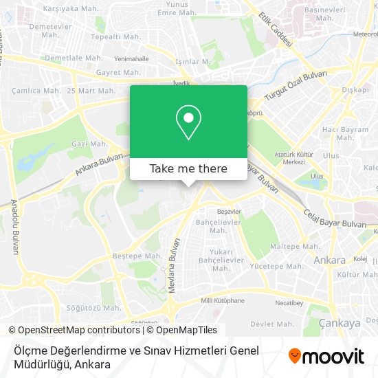 Ölçme Değerlendirme ve Sınav Hizmetleri Genel Müdürlüğü map