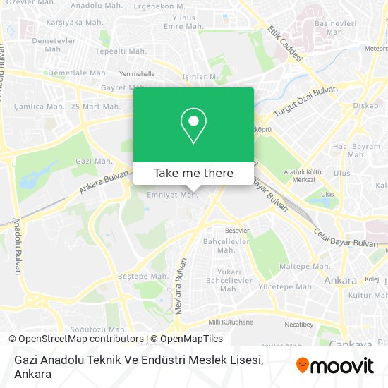 Gazi Anadolu Teknik Ve Endüstri Meslek Lisesi map