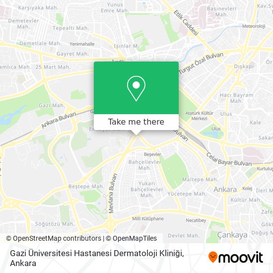 Gazi Üniversitesi Hastanesi Dermatoloji Kliniği map