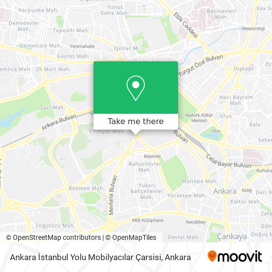 Ankara İstanbul  Yolu Mobilyacılar Çarsisi map