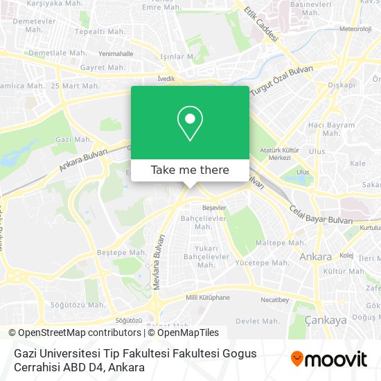 Gazi Universitesi Tip Fakultesi Fakultesi Gogus Cerrahisi ABD D4 map