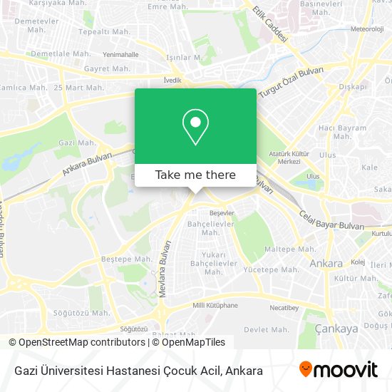 Gazi Üniversitesi Hastanesi Çocuk Acil map