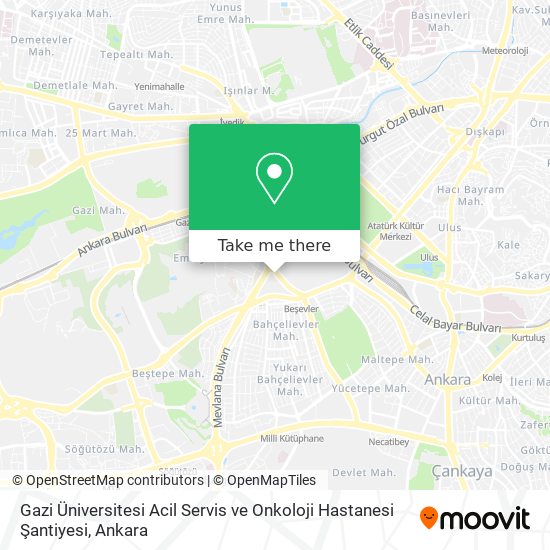 Gazi Üniversitesi Acil Servis ve Onkoloji Hastanesi Şantiyesi map