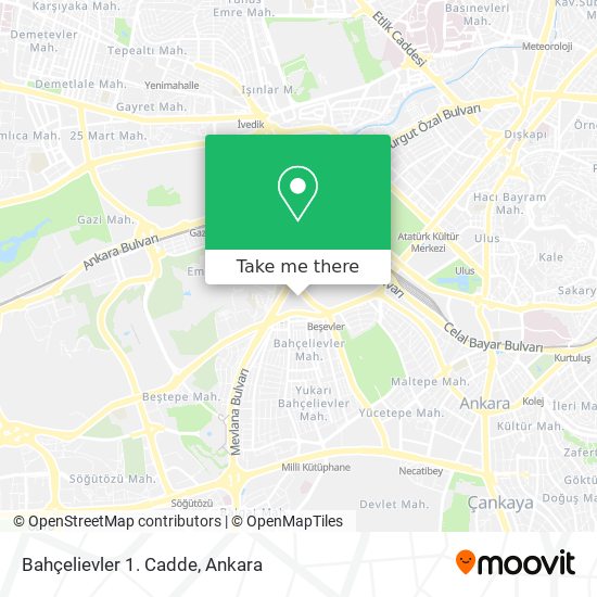 Bahçelievler 1. Cadde map