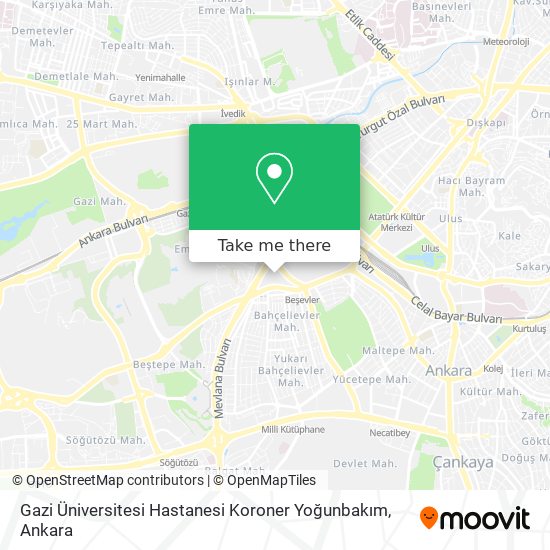 Gazi Üniversitesi Hastanesi Koroner Yoğunbakım map