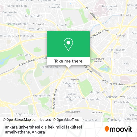 ankara üniversitesi diş hekimliği fakültesi ameliyathane map