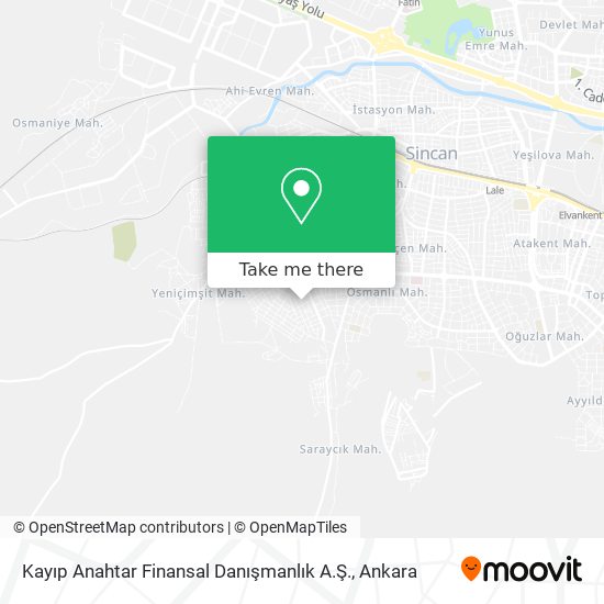 Kayıp Anahtar Finansal Danışmanlık A.Ş. map