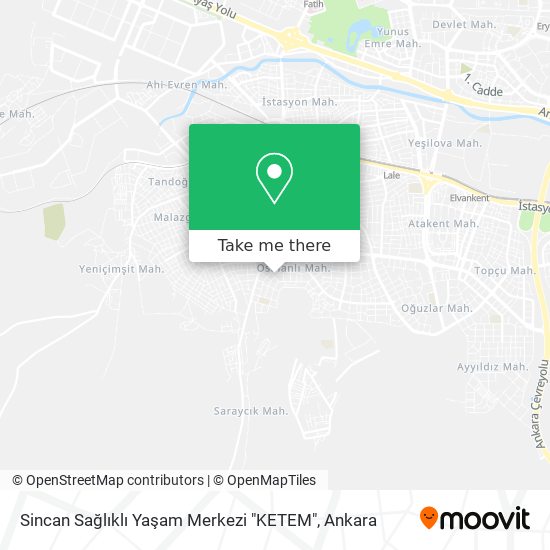 Sincan Sağlıklı Yaşam Merkezi "KETEM" map